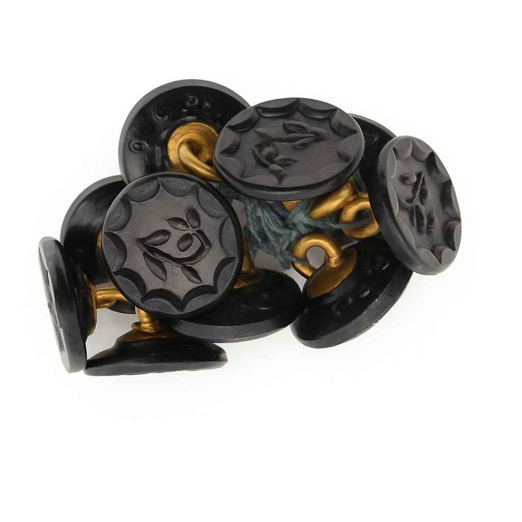 Victorian Glass Mourning Buttons