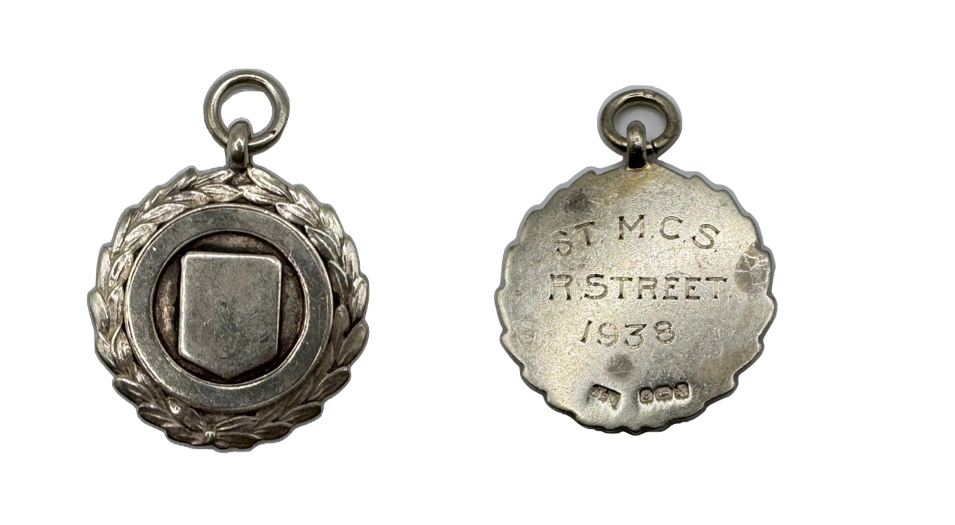 Antique 1938 Sterling Watch Fob