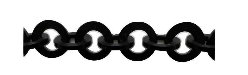 1870s Victorian Vulcanite Black Mourning Chain