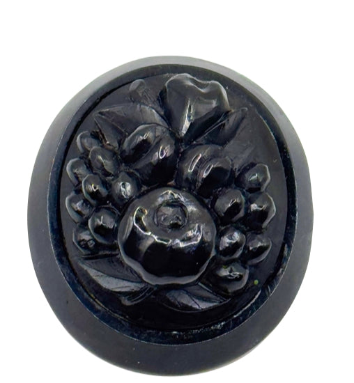 Victorian Jet Mourning Brooch