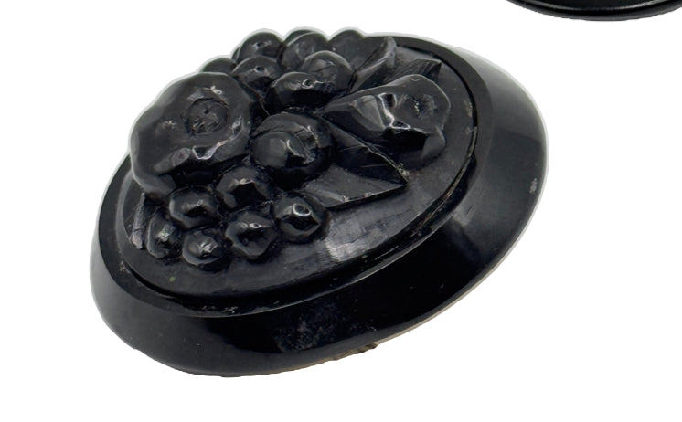 Victorian Jet Mourning Brooch