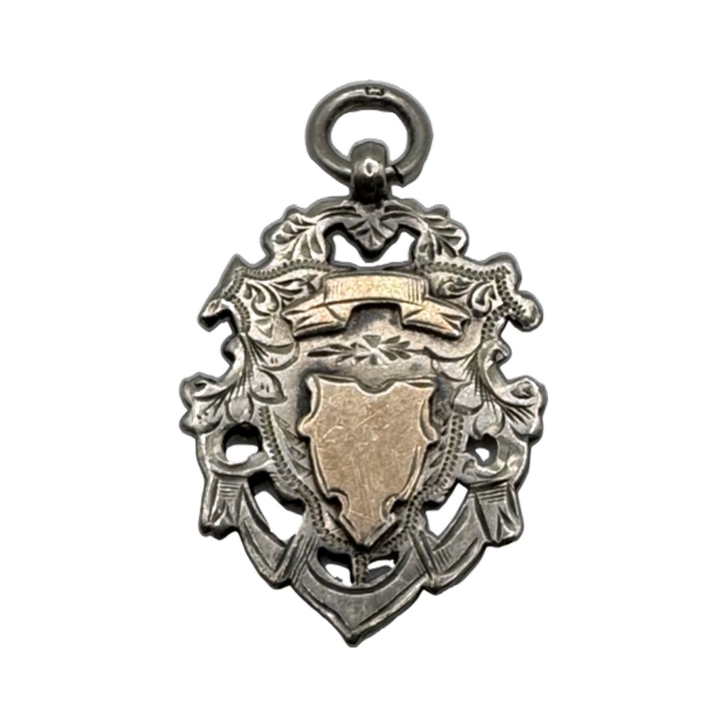 Antique 1918 Sterling & Rose Gold Award Medal