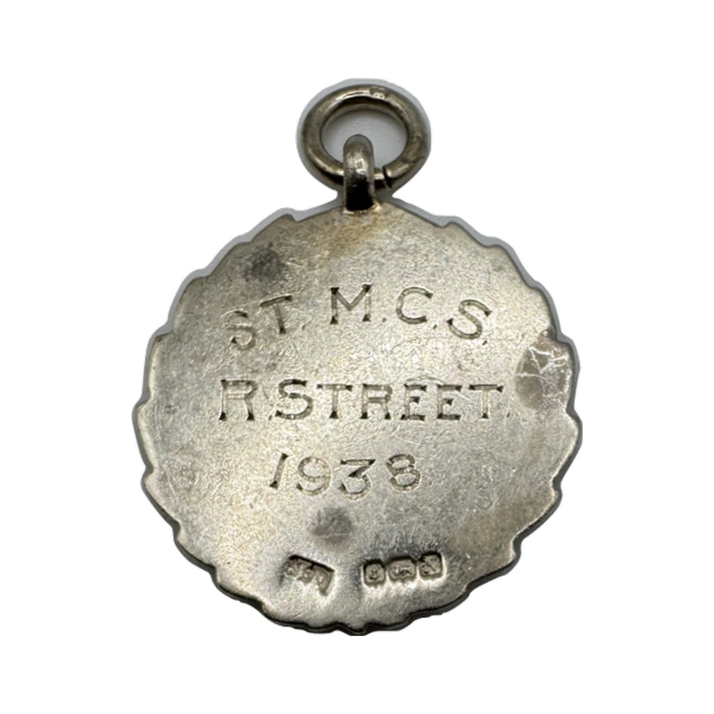 Antique 1938 Sterling Watch Fob