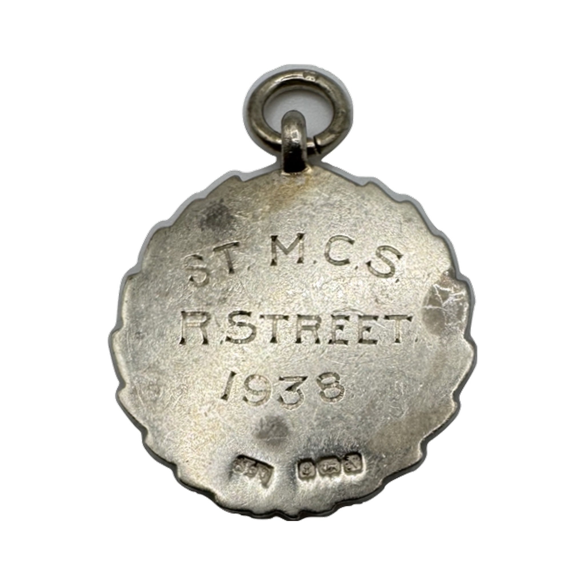 Antique 1938 Sterling Watch Fob